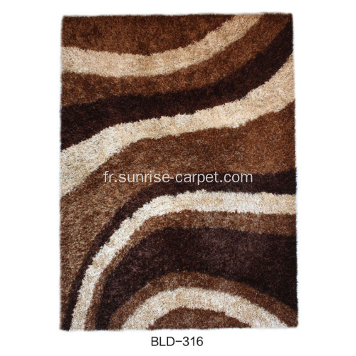 Polyester Viscose &amp; Soie Shaggy Mix Tapis